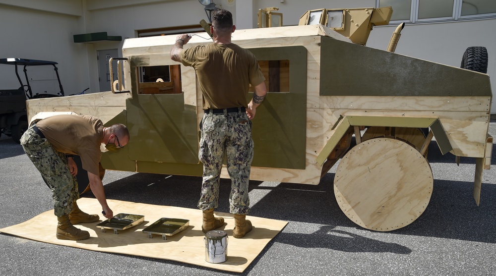 US Navy Seabees assigned to NMCB-5 support Exercise Neptune's Forager