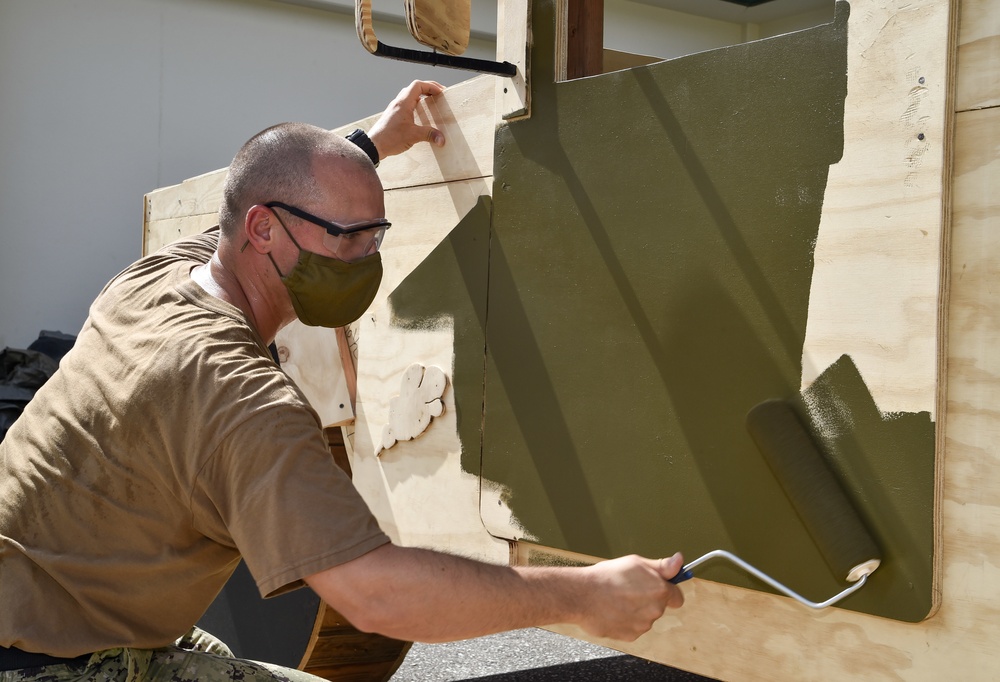 US Navy Seabees assigned to NMCB-5 support Exercise Neptune's Forager