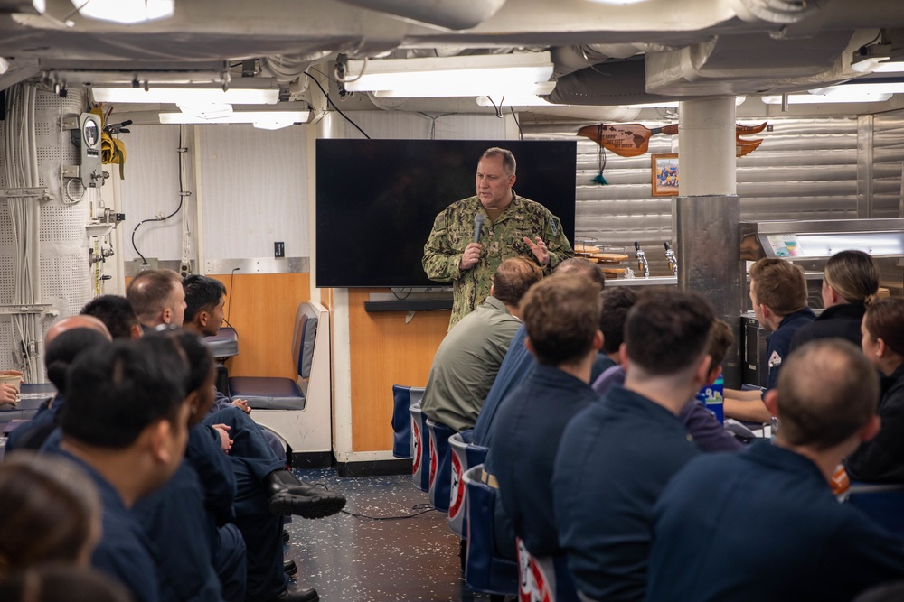Carrier Strike Group 5 visits USS Halsey