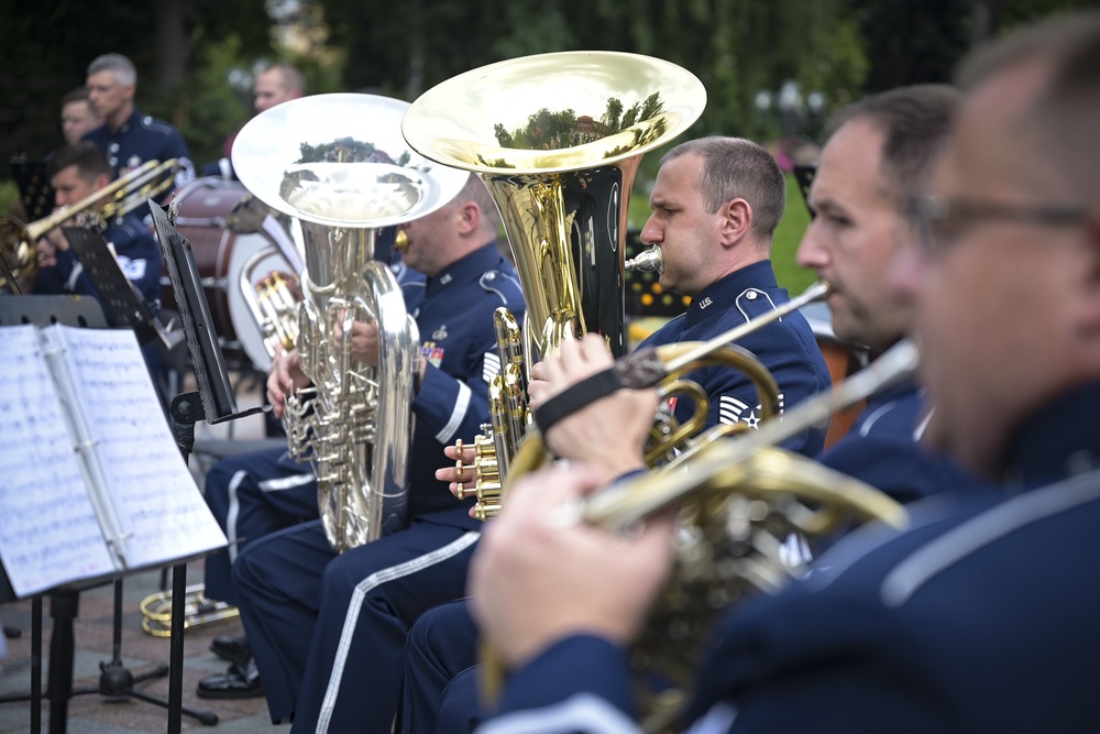 USAFE Band performs in a Ukrainian Flag Day concert