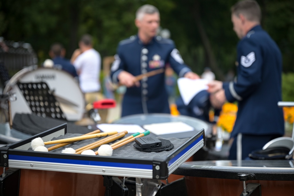 USAFE Band performs in a Ukrainian Flag Day concert