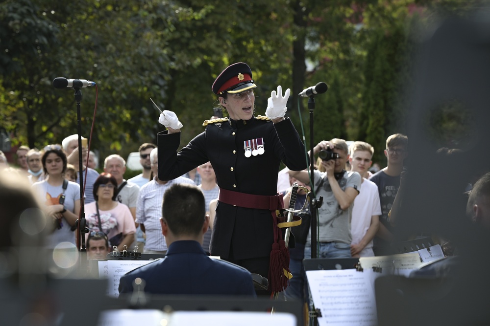 USAFE Band performs in a Ukrainian Flag Day concert