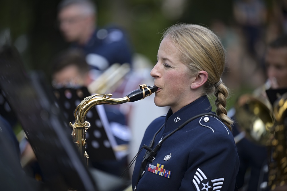 USAFE Band performs in a Ukrainian Flag Day concert