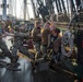 Sailors line handle aboard USS Constitution