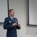 Col. Jeremy Ford addresses the audience at Master Sgt. Selena Tatum's promotion to Senior Master Sergeant