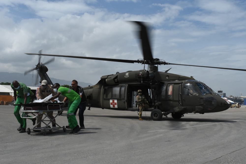 JTF-Haiti airlifts Haitians to medical care