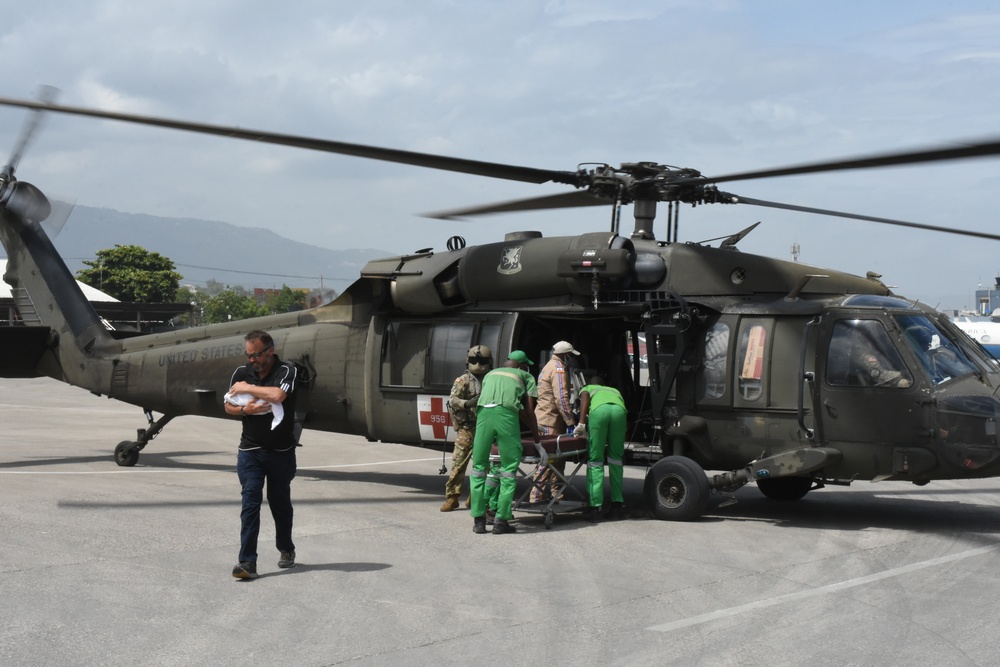 JTF-Haiti airlifts Haitians to medical care