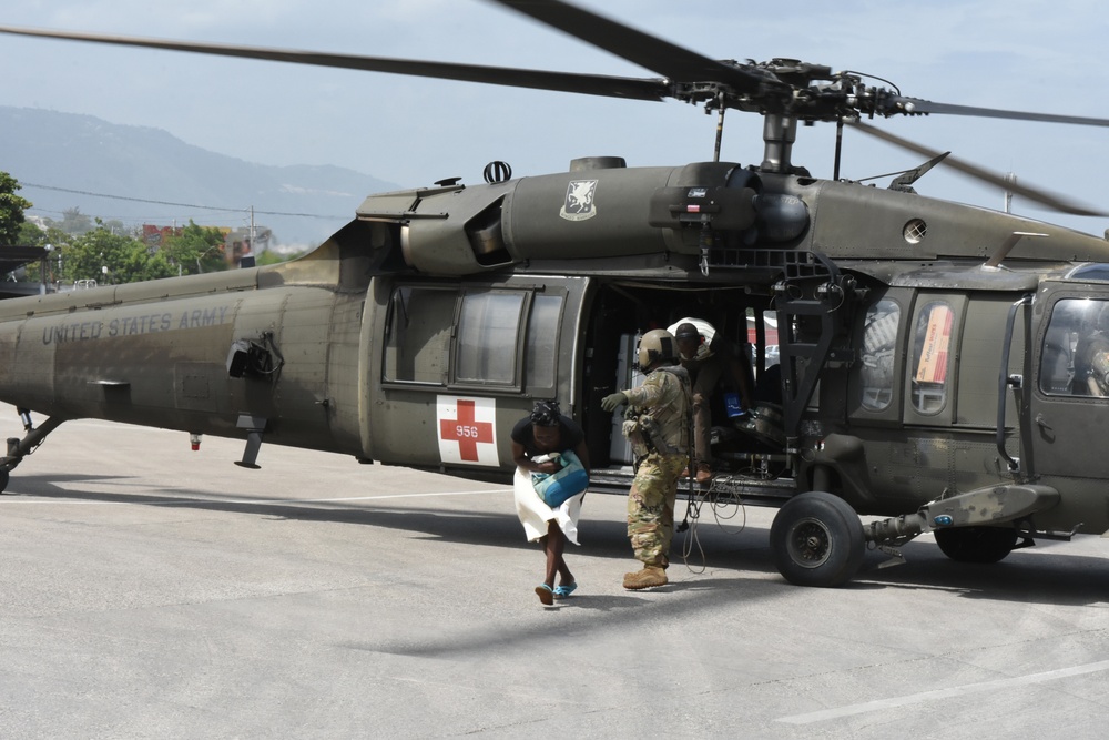 JTF-Haiti airlifts Haitians to medical care