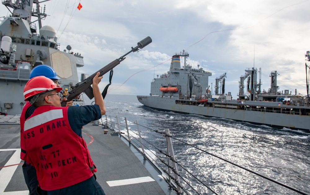 USS O'Kane (DDG 77) Conducts Replenishment-at-Sea