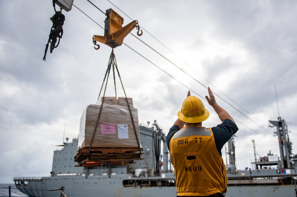 USS O'Kane (DDG 77) Conducts Replenishment-at-Sea