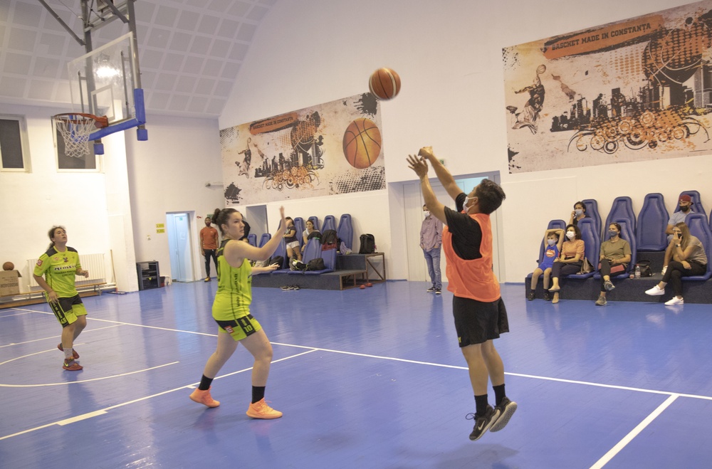 NATO nations celebrate Women's Equality Day with community basketball game