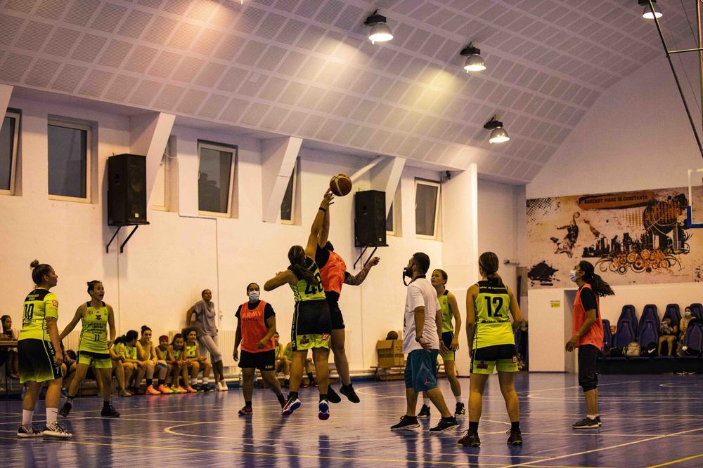 NATO nations celebrate Women's Equality Day with community basketball game