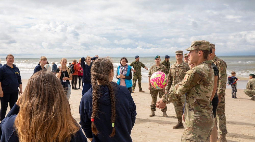 Burt's Knights and NATO Partners volunteer at orphanage