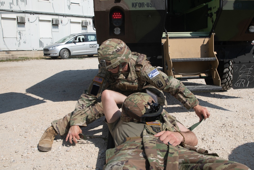 U.S. Army KFOR 29 RC-East Soldiers Conduct Emergency Response Training in Kosovo