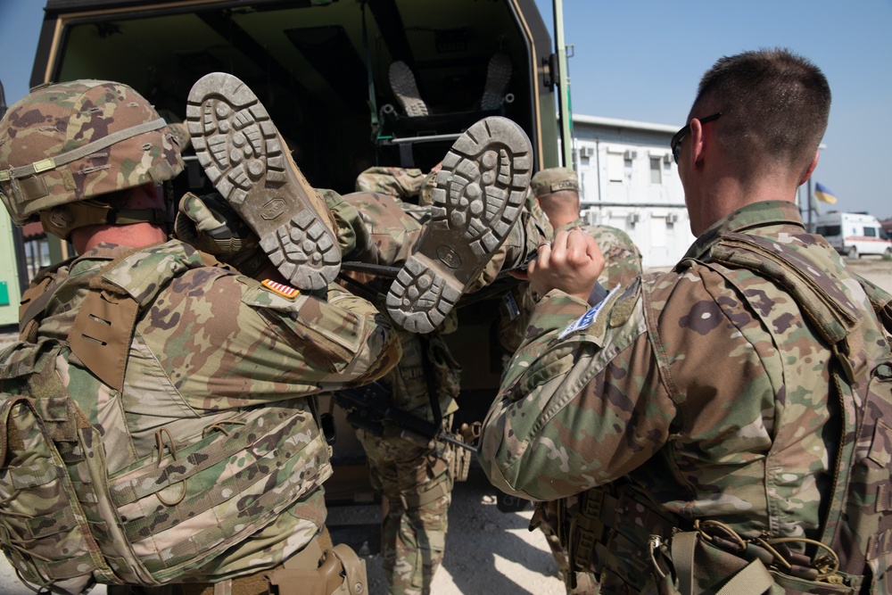 U.S. Army KFOR 29 RC-East Soldiers Conduct Emergency Response Training in Kosovo