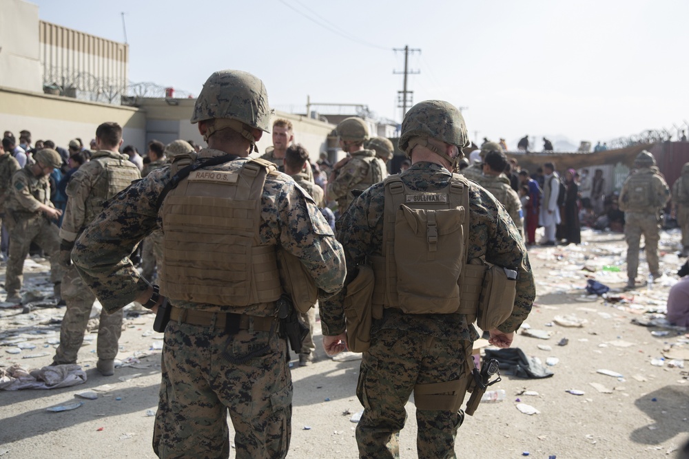 Evacuation at Hamid Karzai International Airport