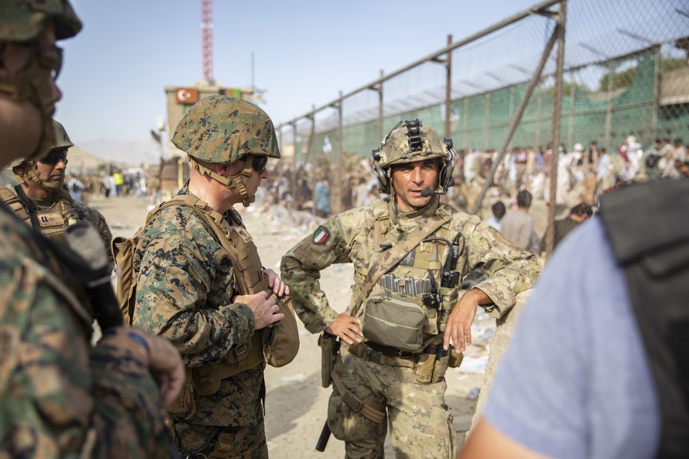 Evacuation at Hamid Karzai International Airport