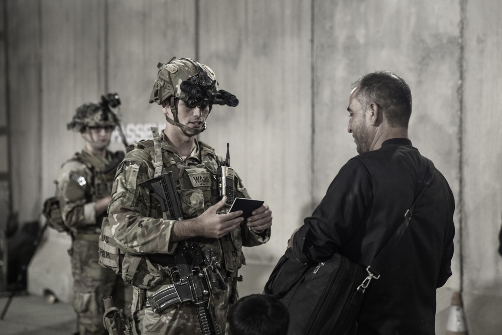 Evacuation at Hamid Karzai International Airport