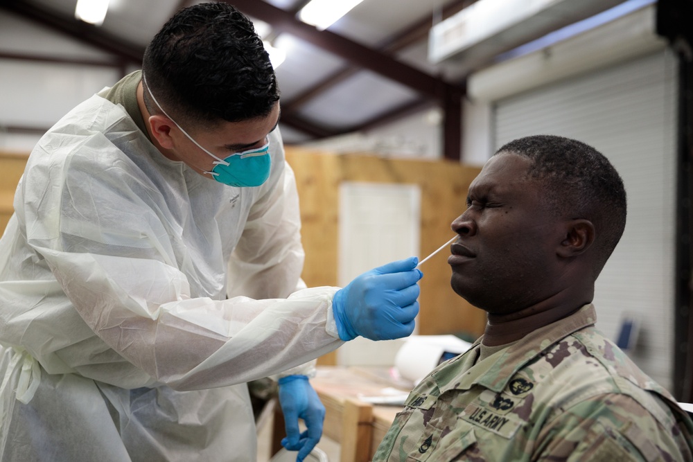 COVID Tests Ensure Health and Readiness of Mobilized Soldiers at Camp Shelby