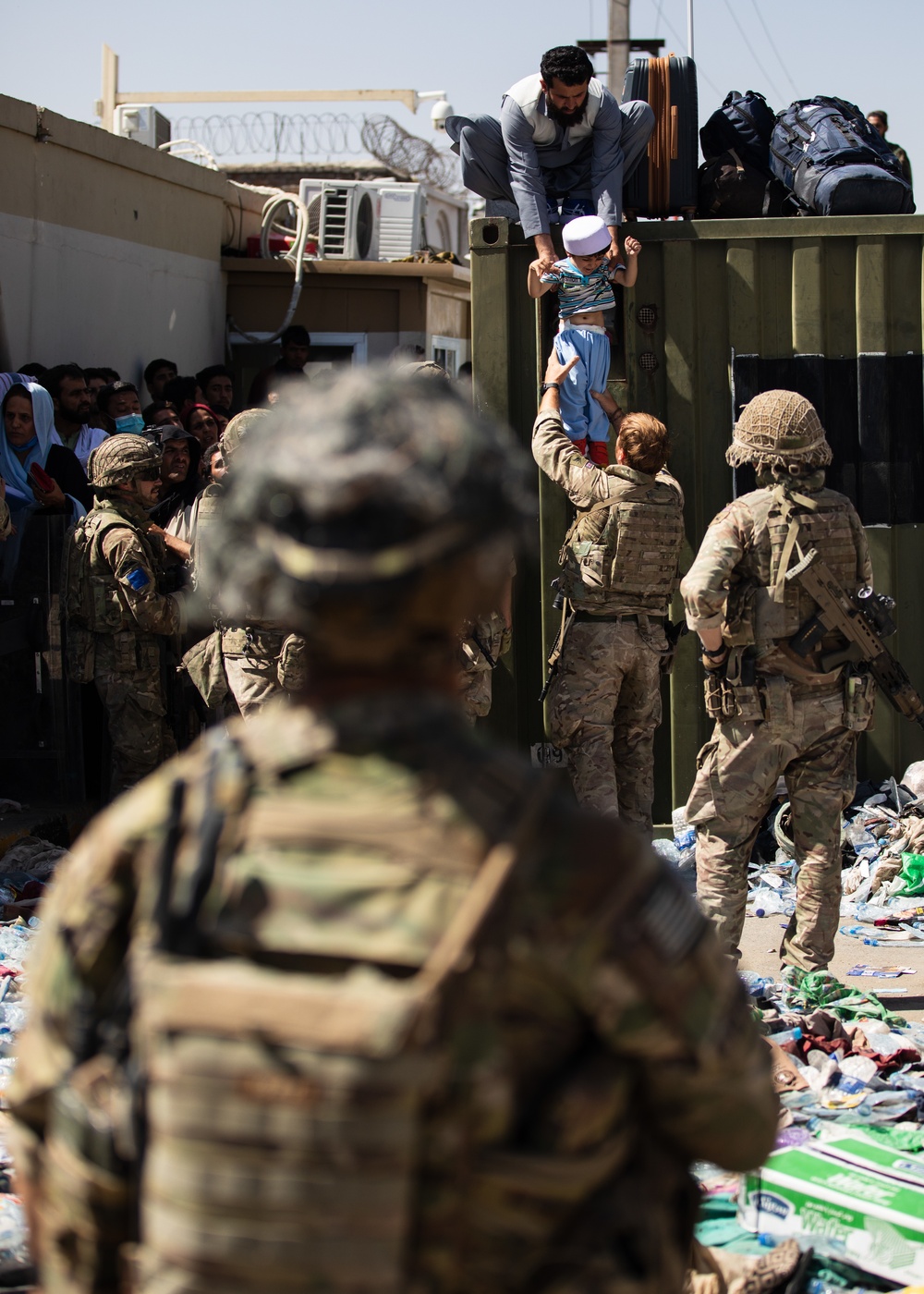 Evacuation at Hamid Karzai International Airport