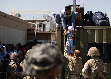 Evacuation at Hamid Karzai International Airport