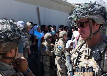Evacuation at Hamid Karzai International Airport