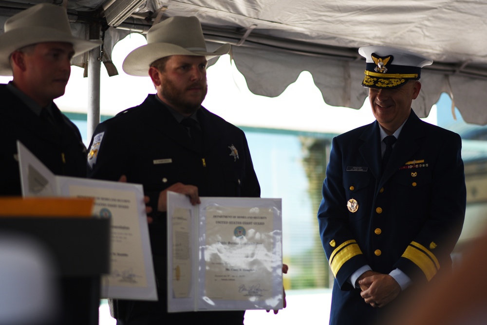 Silver Lifesaving Medal awarded to Nevada game warden who saved girl from drowning