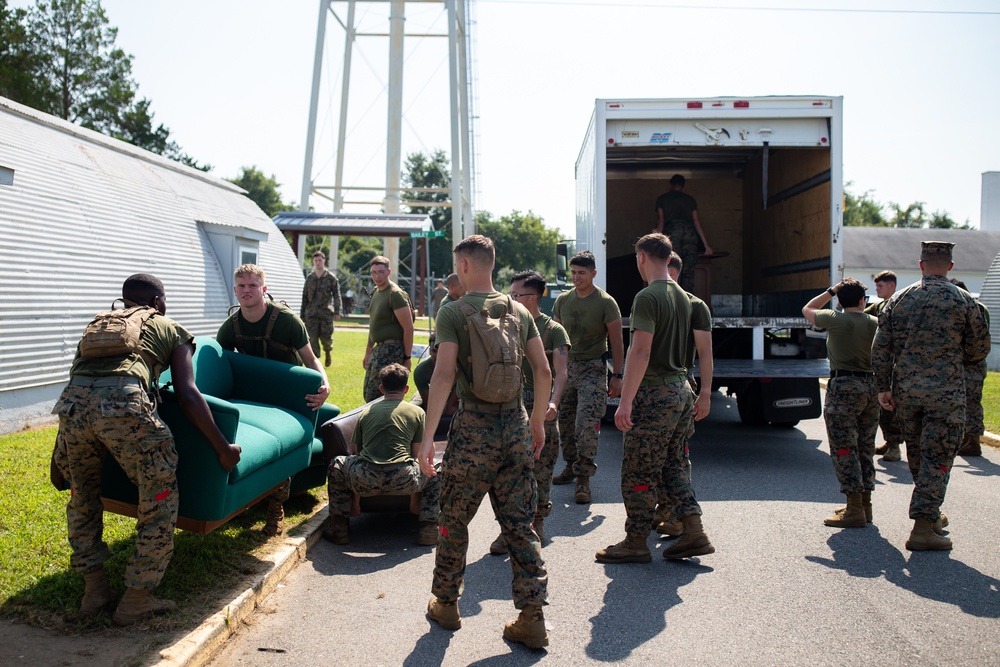 Marines prepare to receive Afghan personnel