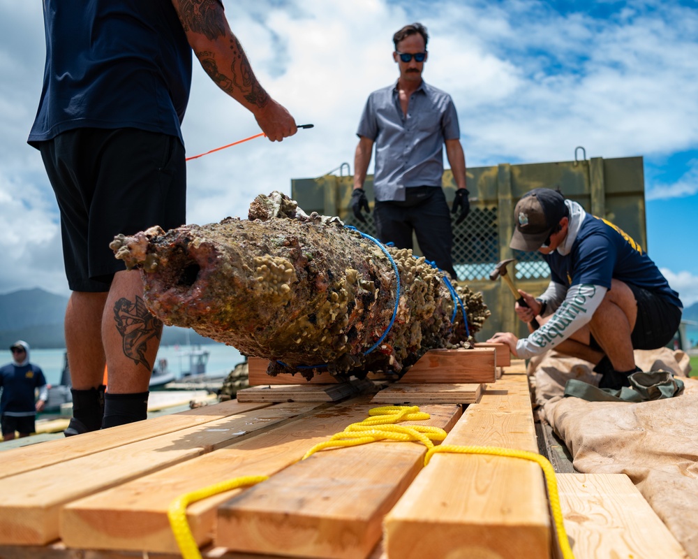 MDSU ONE DET EOD Remove Unexploded Ordnance From Kaneohe Bay