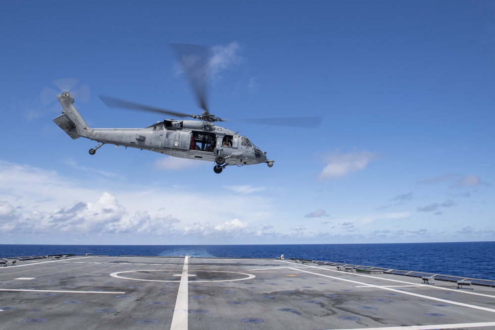 MH-60S Sea Hawk takes off flight deck