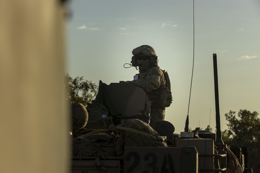 Mounted and dismounted attack rehearsals for Exercise Koolendong 2021