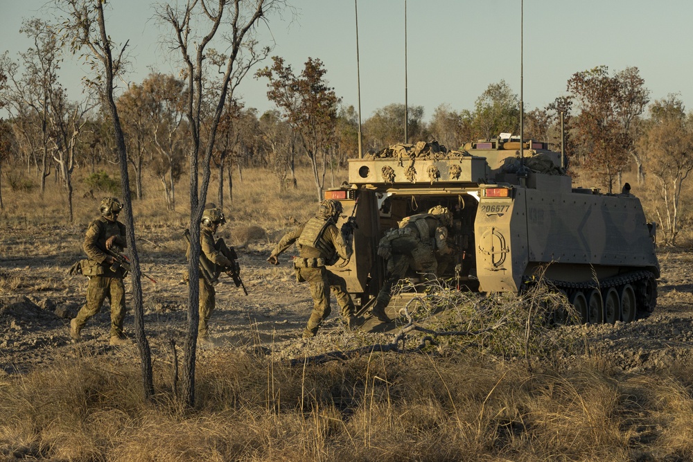 Mounted and dismounted attack rehearsals for Exercise Koolendong 2021