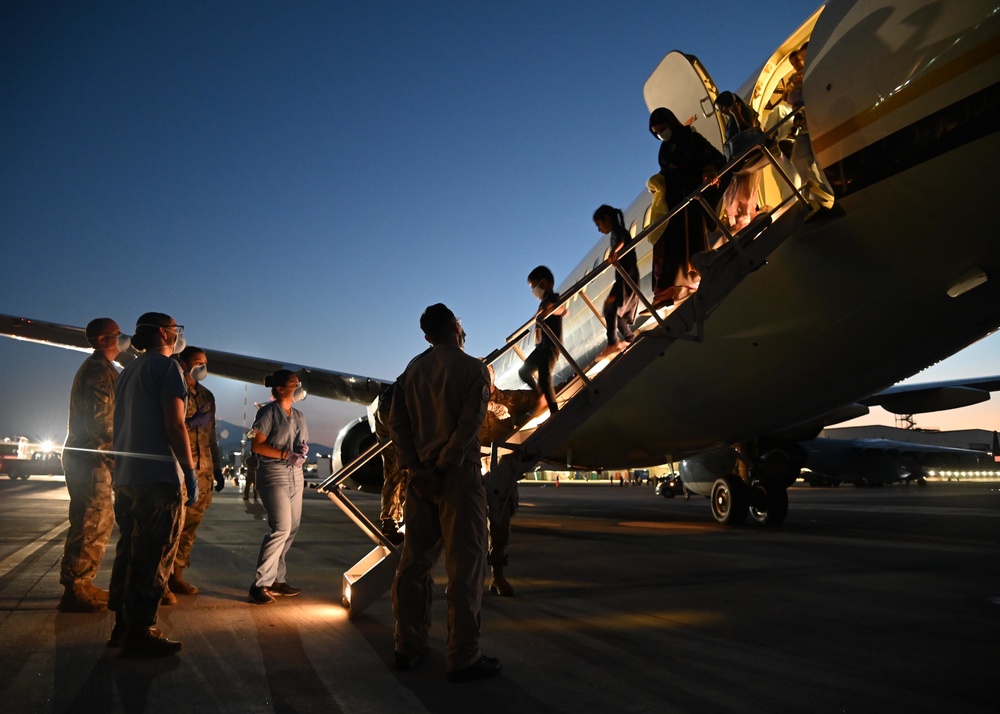 Afghanistan Evacuees at Naval Air Station Sigonella