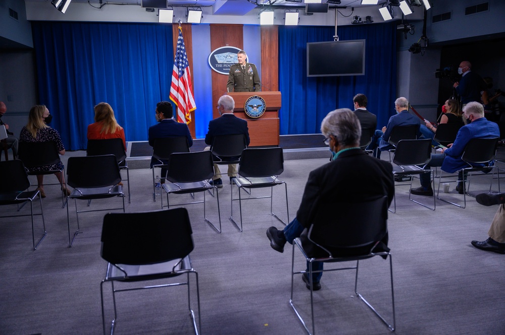 Pentagon Press Secretary John F. Kirby, Army Maj. Gen. Taylor hold press briefing