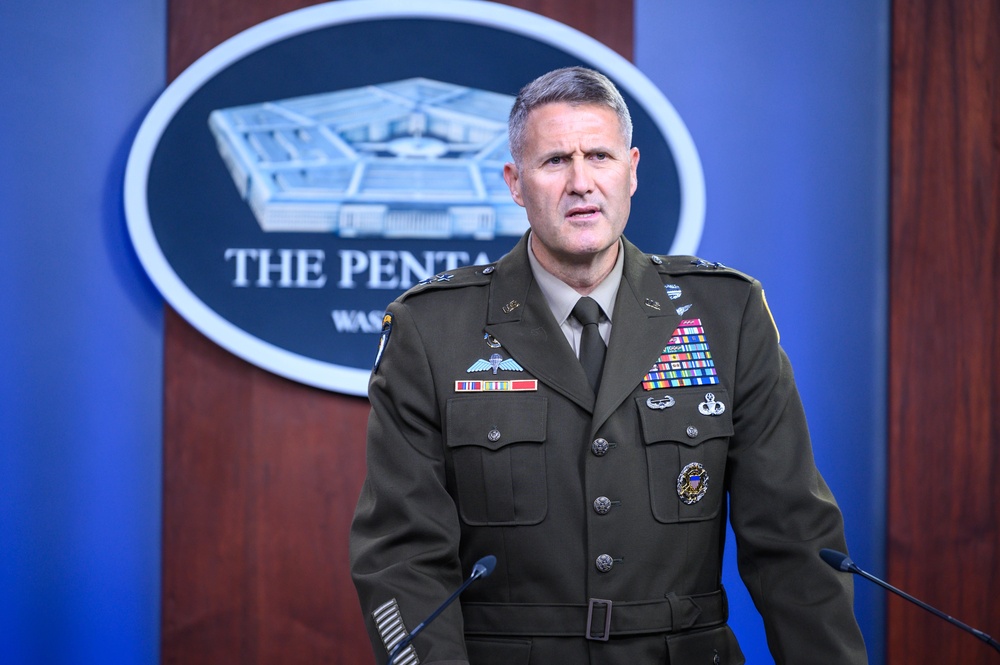 Pentagon Press Secretary John F. Kirby, Army Maj. Gen. Taylor hold press briefing