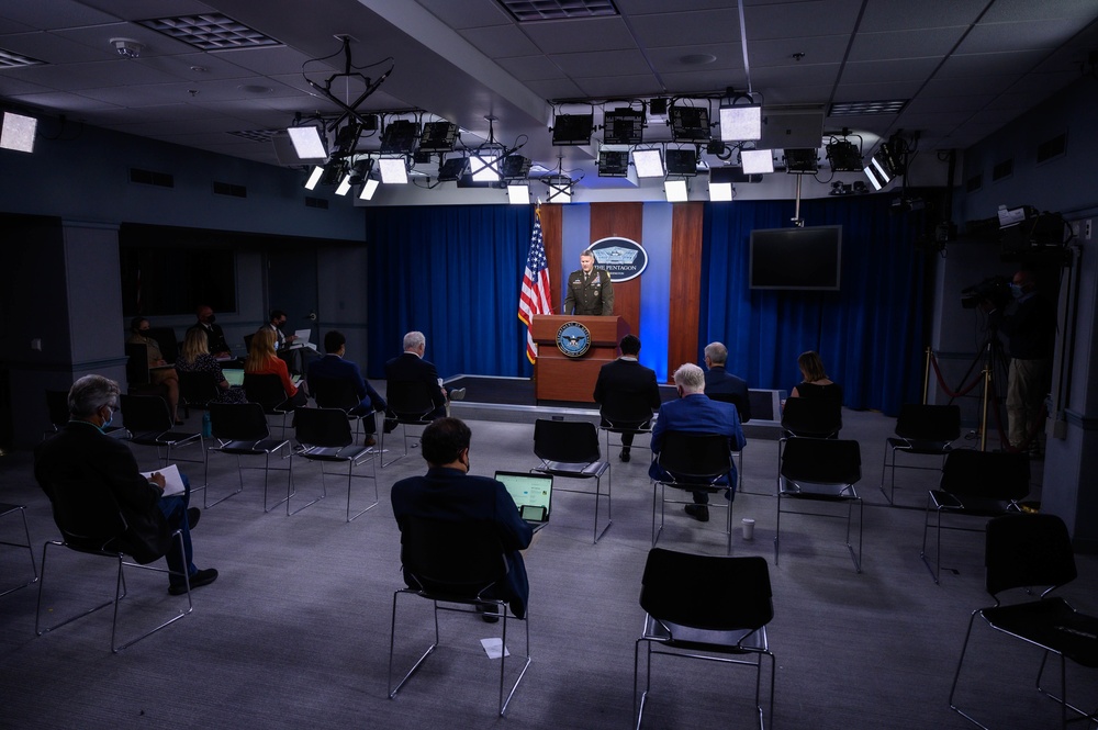 Pentagon Press Secretary John F. Kirby, Army Maj. Gen. Taylor hold press briefing