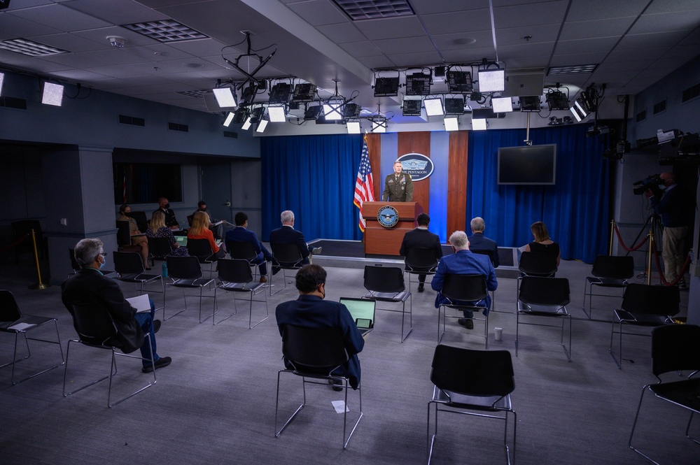 Pentagon Press Secretary John F. Kirby, Army Maj. Gen. Taylor hold press briefing