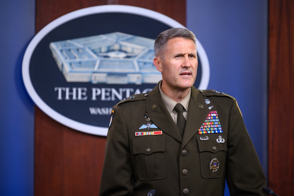 Pentagon Press Secretary John F. Kirby, Army Maj. Gen. Taylor hold press briefing