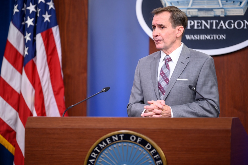 Pentagon Press Secretary John F. Kirby, Army Maj. Gen. Taylor hold press briefing