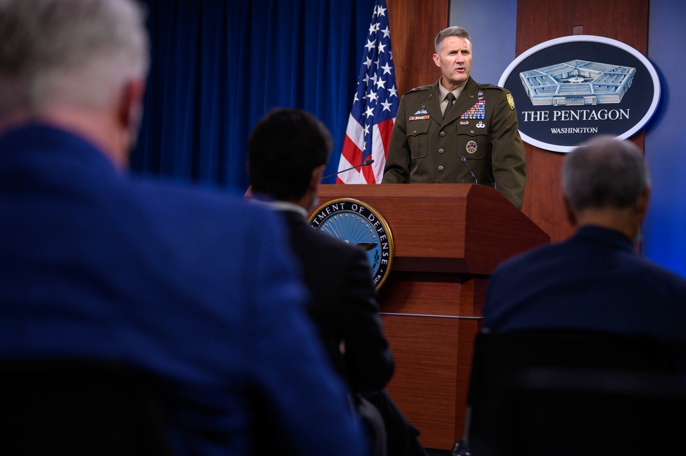 Pentagon Press Secretary John F. Kirby, Army Maj. Gen. Taylor hold press briefing