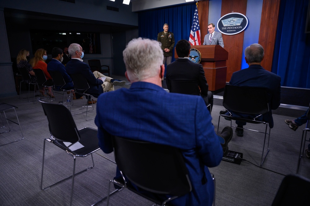 Pentagon Press Secretary John F. Kirby, Army Maj. Gen. Taylor hold press briefing