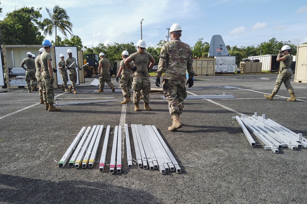 156th CES trains with Disaster Relief Beddown System