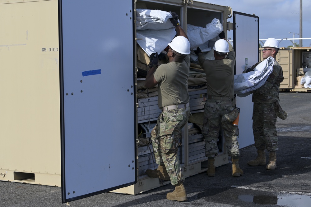 156th CES trains with Disaster Relief Beddown System