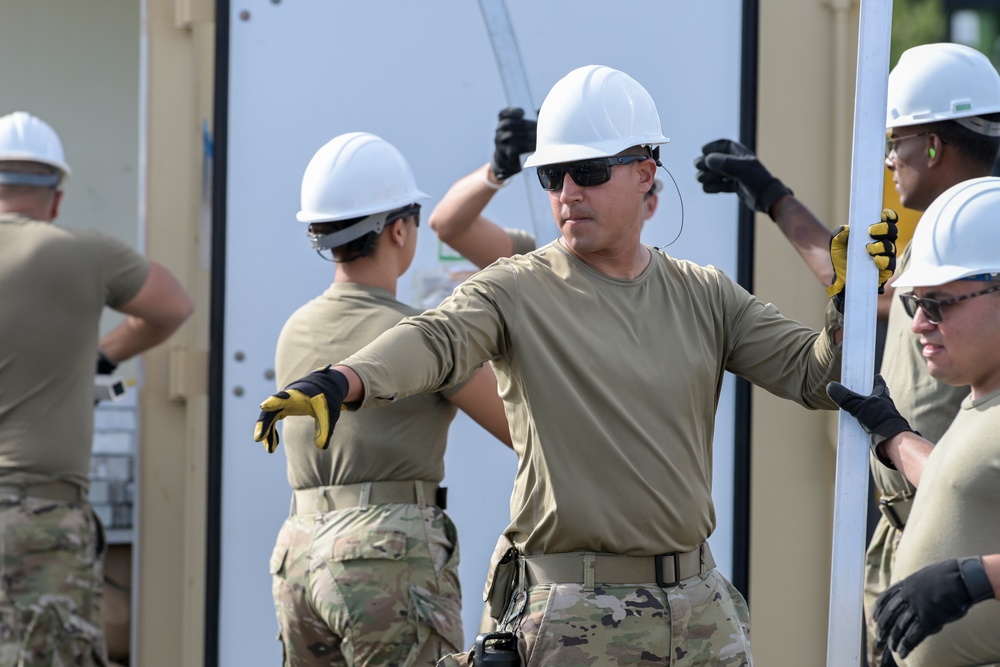 156th CES trains with Disaster Relief Beddown System