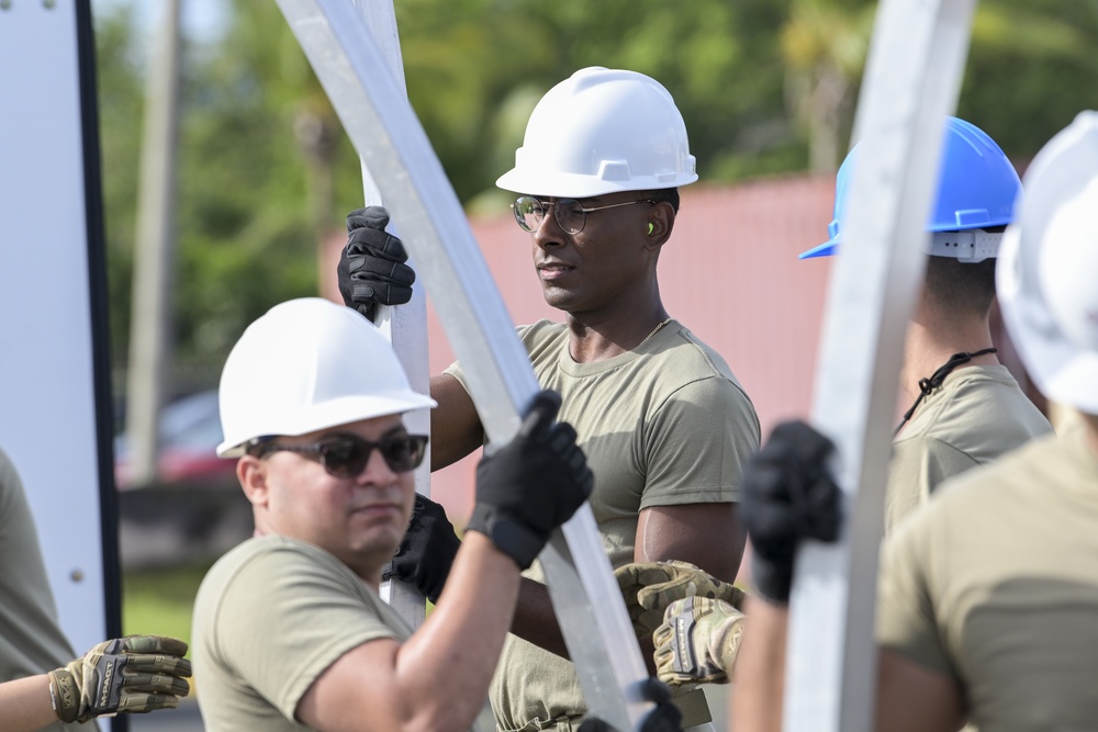 156th CES trains with Disaster Relief Beddown System