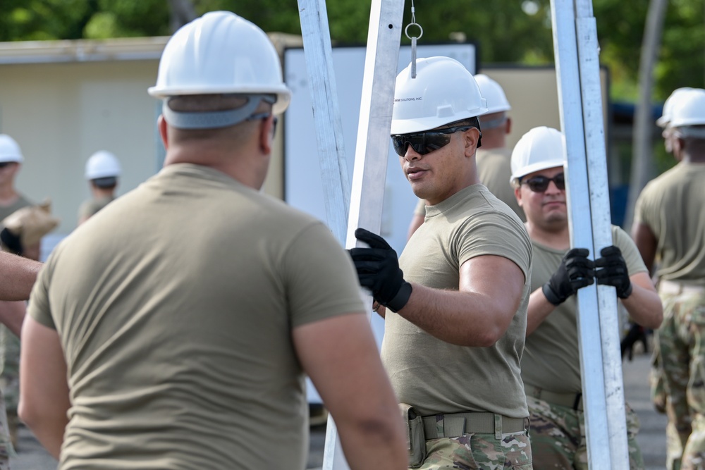 156th CES trains with Disaster Relief Beddown System