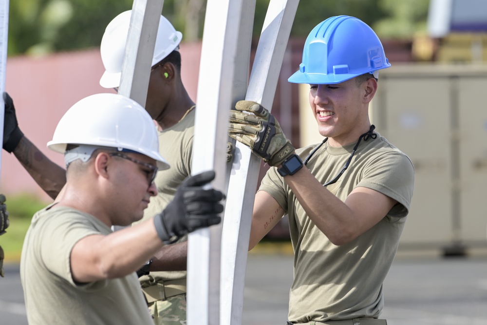 156th CES trains with Disaster Relief Beddown System