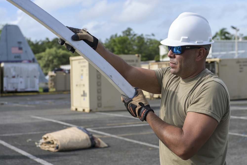 156th CES trains with Disaster Relief Beddown System
