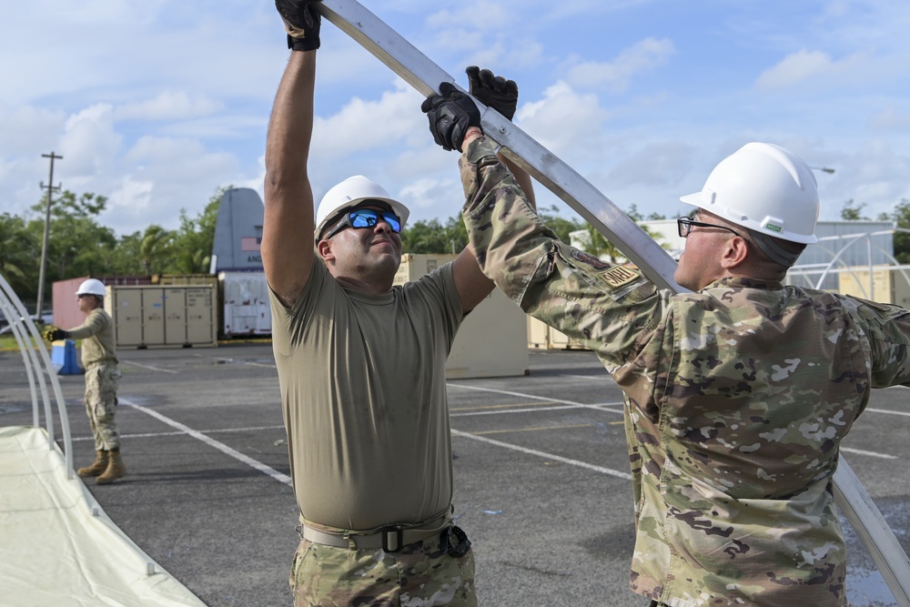 156th CES trains with Disaster Relief Beddown System