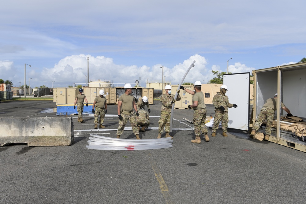 156th CES trains with Disaster Relief Beddown System